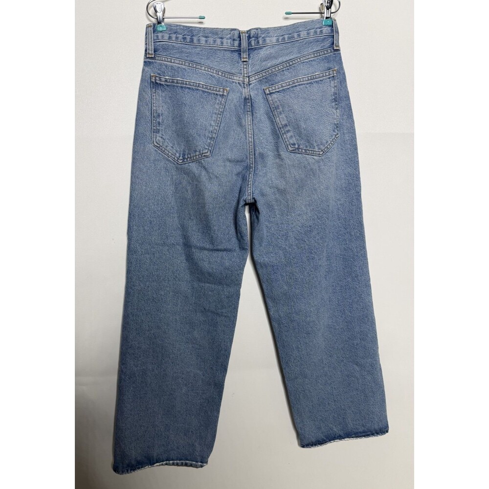 Algode Low Slung Baggy Jeans Womens 27 Blue Light Wash Libertine Relaxed Denim - Picture 4 of 15